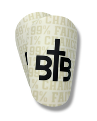 Blessin Ballers ‘1% Chance 99% Faith’ Shin Pads White/Black