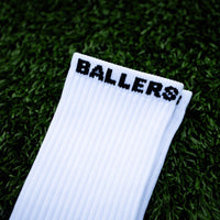 Blessin Ballers White Grip Socks