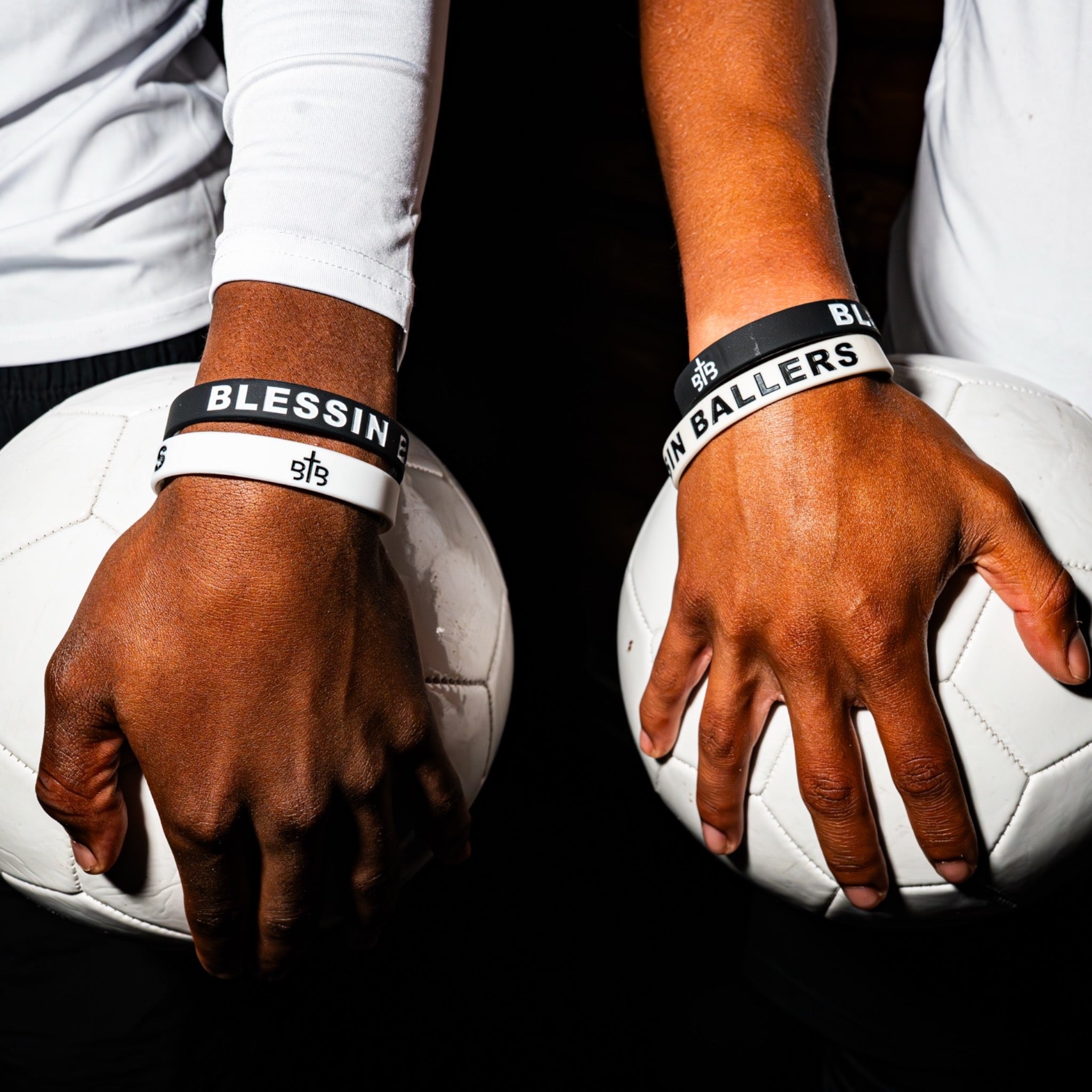 Blessin Ballers Wristbands Black & White