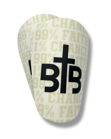 Blessin Ballers ‘1% Chance 99% Faith’ Shin Pads White/Black