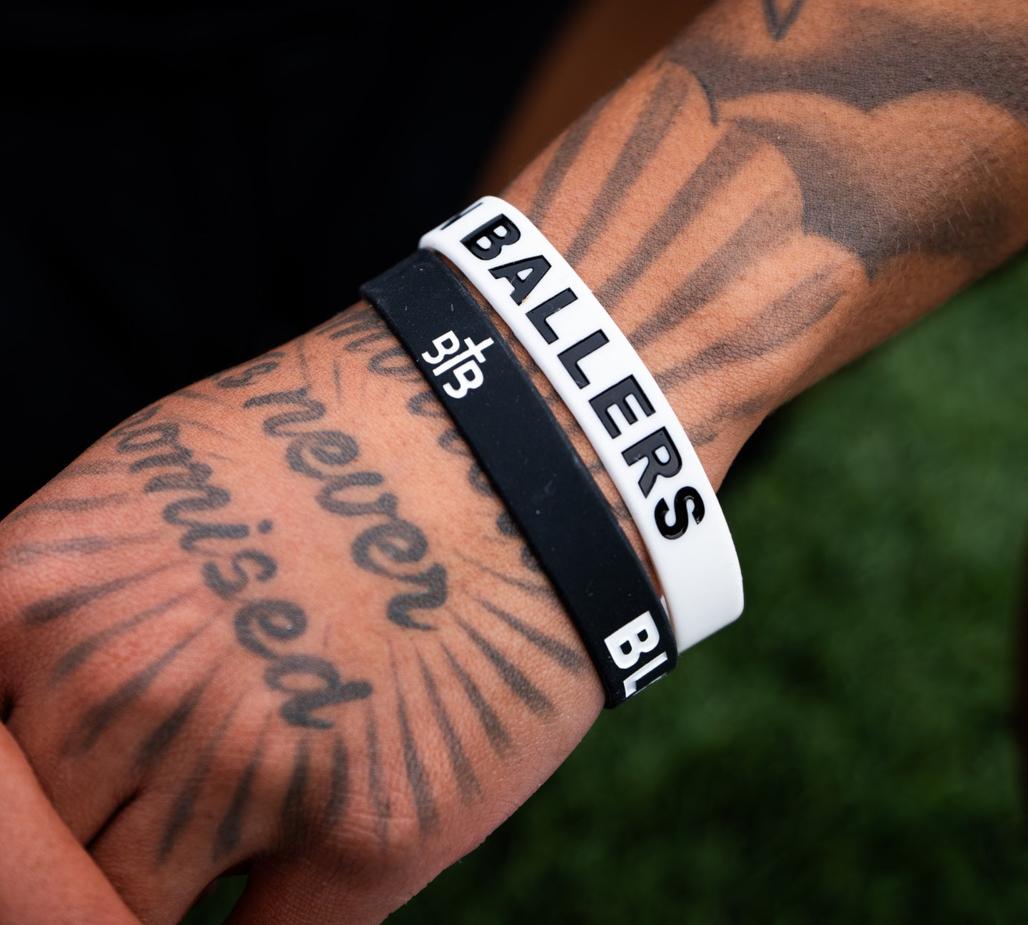 Blessin Ballers Wristband Black & White