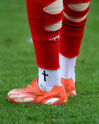 Blessin Ballers White Grip Socks