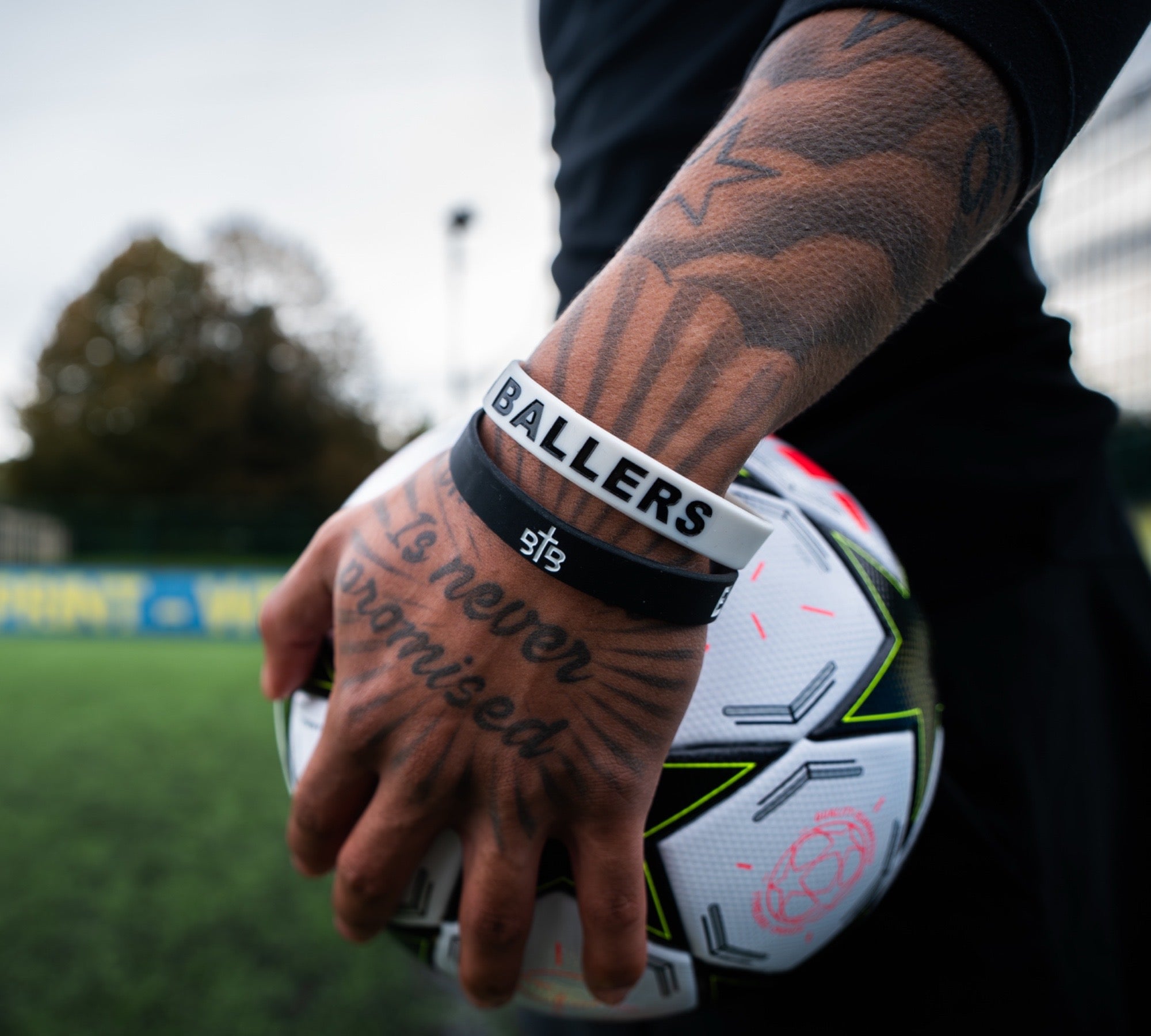 Blessin Ballers Wristband Black & White