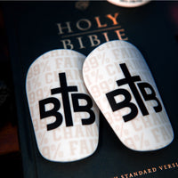 Blessin Ballers ‘1% Chance 99% Faith’ Shin Pads White/Black