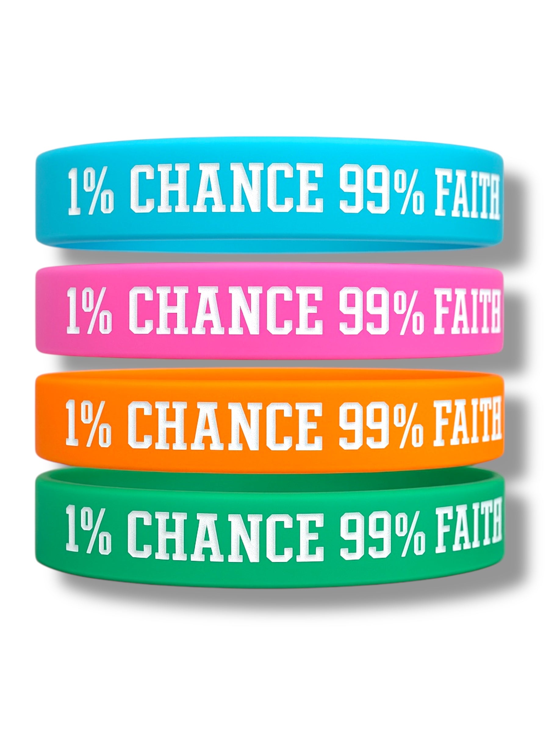 1% Chance 99% Faith Wristbands