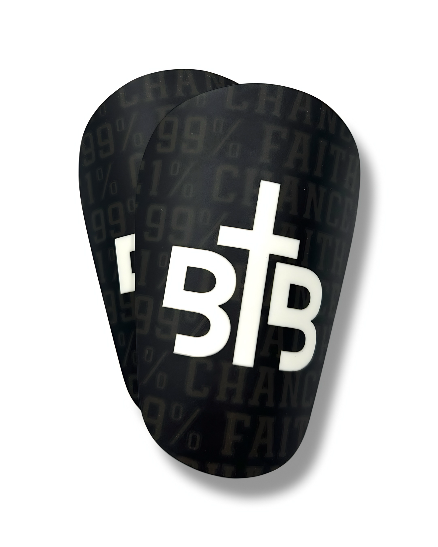 Blessin Ballers ‘1% Chance 99% Faith’ Shin Pads Black/White
