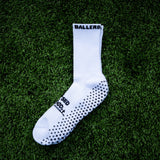 Blessin Ballers White Grip Socks