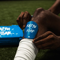 Faith over Fear Shin Pads - Blue