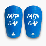 Faith over Fear Shin Pads - Blue
