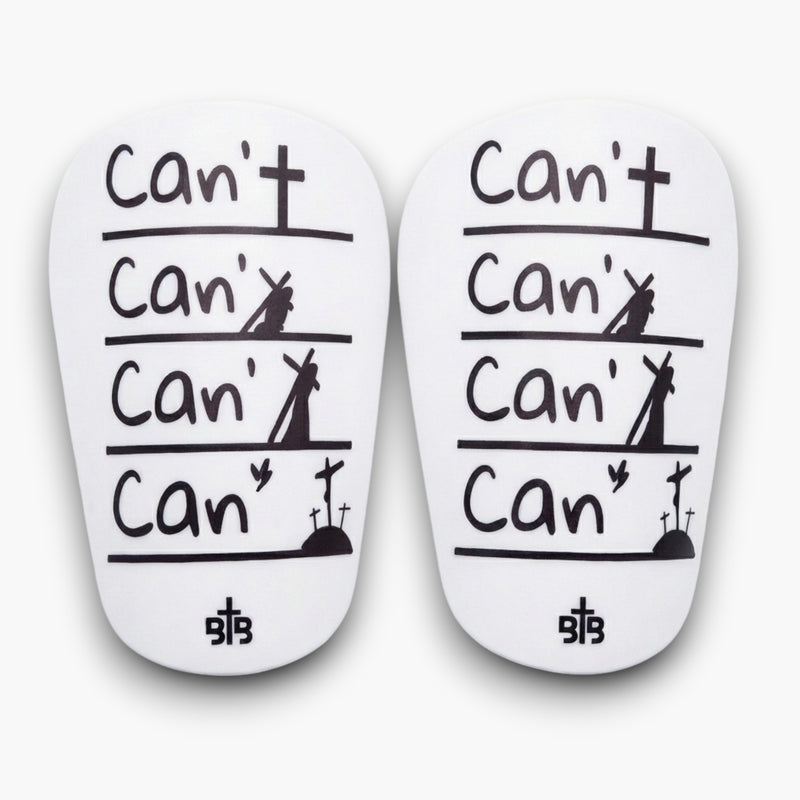 ‘Can’t Can’ Shinpads - White